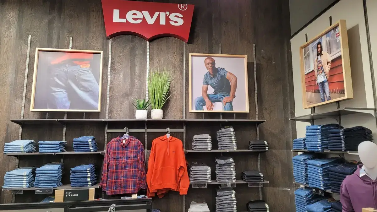 Levi's shop-in-shop denim wall